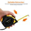 imageAmazon Basics SelfLocking Tape Measure MID Accuracy 16Feet 5Meters Black YellowYellow