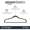 imageAmazon Basics Slim Velvet NonSlip Sturdy Suit Clothes Hangers Pack of 30 BlackRose GoldBlack