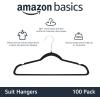 imageAmazon Basics Slim Velvet NonSlip Sturdy Suit Clothes Hangers Pack of 30 BlackRose GoldBlack