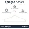 imageAmazon Basics Slim Velvet NonSlip Sturdy Suit Clothes Hangers Pack of 30 BlackRose GoldIvoryRose Gold