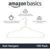imageAmazon Basics Slim Velvet NonSlip Sturdy Suit Clothes Hangers Pack of 30 BlackRose GoldIvoryRose Gold
