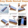 imageAmazon Basics Whetstone Knife Sharpening Wet Stone Dual Sided 4001000 and 30008000 Grit Stones Flattening Stone and NonSlip Bamboo Base 3 Count Pack of 1 Black ampamp GreyGrit 4001000