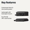 imageAmazon Essentials Ultralight Compression Packing Cubes Packing Organizer Grey check 6 pack Greyblack