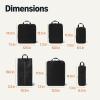 imageAmazon Essentials Ultralight Compression Packing Cubes Packing Organizer Grey check 6 pack Greyblack