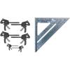 imageAmazon Basics 6Piece Trigger Clamp Set  2 Clamps 4Inch 4 Clamps 6Inch ampamp SWANSON Tool Co S0101 7 Inch Speed Square Blue