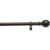 imageAmazon Basics Adjustable Curtain Rods for Windows Round Finials 1Inch Rod 72quot to 144quot Dark Bronze Pack of 1Bronze