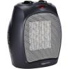 imageAmazon Basics Ceramic Space Heater Portable Indoor Heating Solution With Overheat and TipOver Protection Thermostat NonOscillating 1500W 752quotD x 634quotW x 945quotH Silverblack