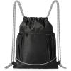 imageAmazon Basics Drawstring Lightweight Gym Bag Soccer Backpack Large Black