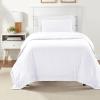 imageAmazon Basics Lightweight Microfiber 3Piece Duvet Cover Set Beige Solid KingBright White
