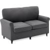imageAmazon Basics Quilt Reversible Sofa Slipcover Three seat Sofa Large GrayLight GrayDark Grey