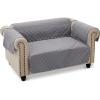 imageAmazon Basics Quilt Reversible Sofa Slipcover Three seat Sofa Large GrayLight GrayGrayLight Gray Reversible