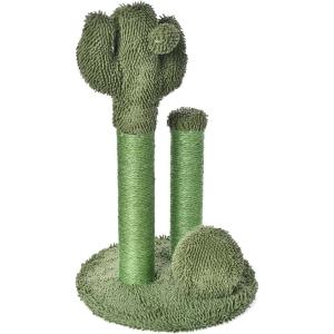 imageAmazon Basics Cat Scratcher  Indoor Cactus Single Cat ampamp Kittens Scratching Post with MultiLevel Large  307 779cm H GreenLarge  27 H