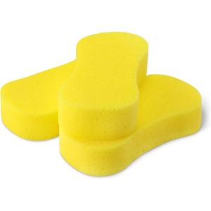imageAmazon Basics Jumbo Sponges for Car Cleaning Bodywork ampamp Windows Large Pack of 3 Yellow