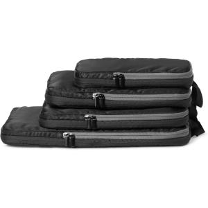 imageAmazon Essentials Ultralight Compression Packing Cubes Packing Organizer Grey check 6 pack Greyblack