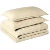 imageAmazon Basics Brushed Microfiber Comforter Set Extra Soft with Natural Texture 3Piece King BeigeBeige