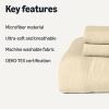imageAmazon Basics Brushed Microfiber Comforter Set Extra Soft with Natural Texture 3Piece King BeigeBeige