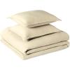imageAmazon Basics Brushed Microfiber Comforter Set Extra Soft with Natural Texture 3Piece King BeigeBeige