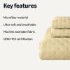 imageAmazon Basics Brushed Microfiber Comforter Set Extra Soft with Natural Texture 3Piece King BeigeBeige