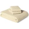 imageAmazon Basics Brushed Microfiber Comforter Set Extra Soft with Natural Texture 3Piece King BeigeBeige