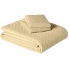 imageAmazon Basics Brushed Microfiber Comforter Set Extra Soft with Natural Texture 3Piece King BeigeBeige