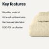 imageAmazon Basics Brushed Microfiber Comforter Set Extra Soft with Natural Texture 3Piece King BeigeBeige
