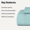 imageAmazon Basics Brushed Microfiber Comforter Set Extra Soft with Natural Texture 3Piece King BeigeBlue