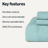 imageAmazon Basics Brushed Microfiber Comforter Set Extra Soft with Natural Texture 3Piece King BeigeBlue