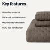 imageAmazon Basics Brushed Microfiber Comforter Set Extra Soft with Natural Texture 3Piece King BeigeBrown