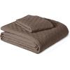 imageAmazon Basics Brushed Microfiber Comforter Set Extra Soft with Natural Texture 3Piece King BeigeBrown