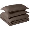 imageAmazon Basics Brushed Microfiber Comforter Set Extra Soft with Natural Texture 3Piece King BeigeBrown