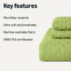 imageAmazon Basics Brushed Microfiber Comforter Set Extra Soft with Natural Texture 3Piece King BeigeGreen
