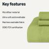 imageAmazon Basics Brushed Microfiber Comforter Set Extra Soft with Natural Texture 3Piece King BeigeGreen