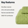 imageAmazon Basics Brushed Microfiber Comforter Set Extra Soft with Natural Texture 3Piece King BeigeGreen