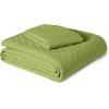 imageAmazon Basics Brushed Microfiber Comforter Set Extra Soft with Natural Texture 3Piece King BeigeGreen