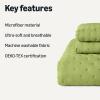 imageAmazon Basics Brushed Microfiber Comforter Set Extra Soft with Natural Texture 3Piece King BeigeGreen