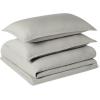 imageAmazon Basics Brushed Microfiber Comforter Set Extra Soft with Natural Texture 3Piece King BeigeGrey