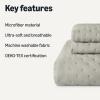 imageAmazon Basics Brushed Microfiber Comforter Set Extra Soft with Natural Texture 3Piece King BeigeGrey