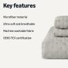 imageAmazon Basics Brushed Microfiber Comforter Set Extra Soft with Natural Texture 3Piece King BeigeGrey