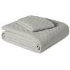 imageAmazon Basics Brushed Microfiber Comforter Set Extra Soft with Natural Texture 3Piece King BeigeGrey