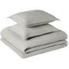imageAmazon Basics Brushed Microfiber Comforter Set Extra Soft with Natural Texture 3Piece King BeigeGrey