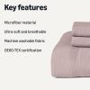 imageAmazon Basics Brushed Microfiber Comforter Set Extra Soft with Natural Texture 3Piece King BeigePurple