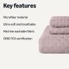 imageAmazon Basics Brushed Microfiber Comforter Set Extra Soft with Natural Texture 3Piece King BeigePurple