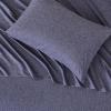 imageAmazon Basics Cationic Microfiber 4Piece Sheet Set Wrinkle Free and Easy Fit 1 Flat Sheet 1 Fitted Sheet and 2 Pillowcases Queen GreyBlue