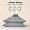 imageAmazon Basics Cationic Microfiber 4Piece Sheet Set Wrinkle Free and Easy Fit 1 Flat Sheet 1 Fitted Sheet and 2 Pillowcases Queen GreyGrey
