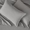 imageAmazon Basics Cationic Microfiber 4Piece Sheet Set Wrinkle Free and Easy Fit 1 Flat Sheet 1 Fitted Sheet and 2 Pillowcases Queen GreyGrey