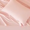 imageAmazon Basics Cationic Microfiber 4Piece Sheet Set Wrinkle Free and Easy Fit 1 Flat Sheet 1 Fitted Sheet and 2 Pillowcases Queen GreyPink