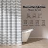 imageAmazon Basics Geometric Jacquard Fabric Shower Curtain for Bathroom Lightweight Waterproof and Washable 72quot W x 74quot L Grey StripedGrey Striped