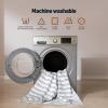imageAmazon Basics Geometric Jacquard Fabric Shower Curtain for Bathroom Lightweight Waterproof and Washable 72quot W x 74quot L Grey StripedGrey Striped