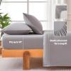 imageAmazon Basics Jersey Microfiber 4Piece Sheet Set Wrinkle Free and Easy Fit 1 Flat Sheet 1 Fitted Sheet and 2 Pillowcases Queen WhiteGrey