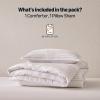 imageAmazon Basics Waffle Weave Microfiber 3Piece Duvet Cover Set Includes 1 Duvet Cover and 2 Pillow Shams King Pink StripedDark Grey Striped